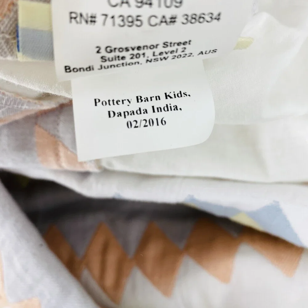 Pottery Barn Kids Organic Cotton Little Lion Jacquard Crib Skirt 58x28 Inches